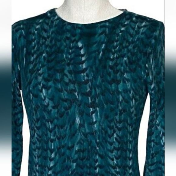 Talbots Pure Cashmere Teal Feather Sweater - Picture 8 of 16